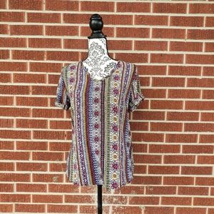 Ashley Blue Business Casual Patterned Shirt